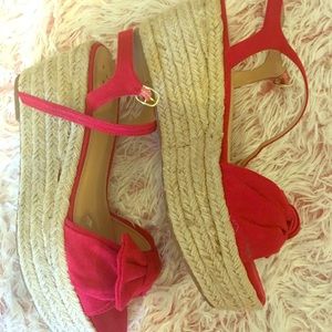 Red espadrilles size 10